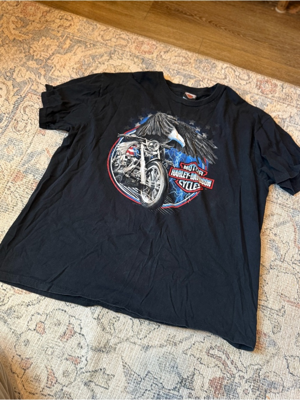 Harley-Davidson Black Motorcycle Eagle Graphic Tee xxl Carson city Nevada